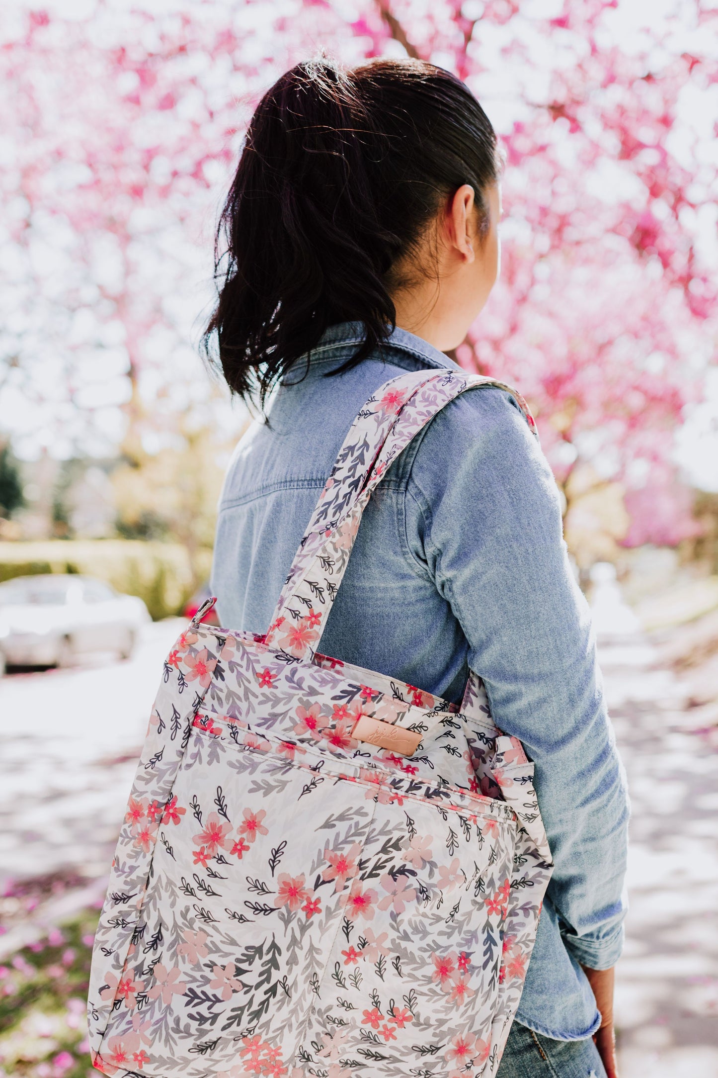 Jujube Be Light Sakura Swirl Tote Bag - Shopping District