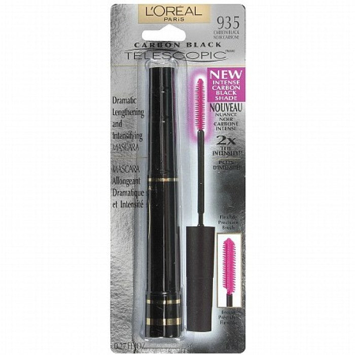 Loreal Telescopic Dramatic Lengthening & Intensifying Mascara, Carbon Black 935 - Shopping District