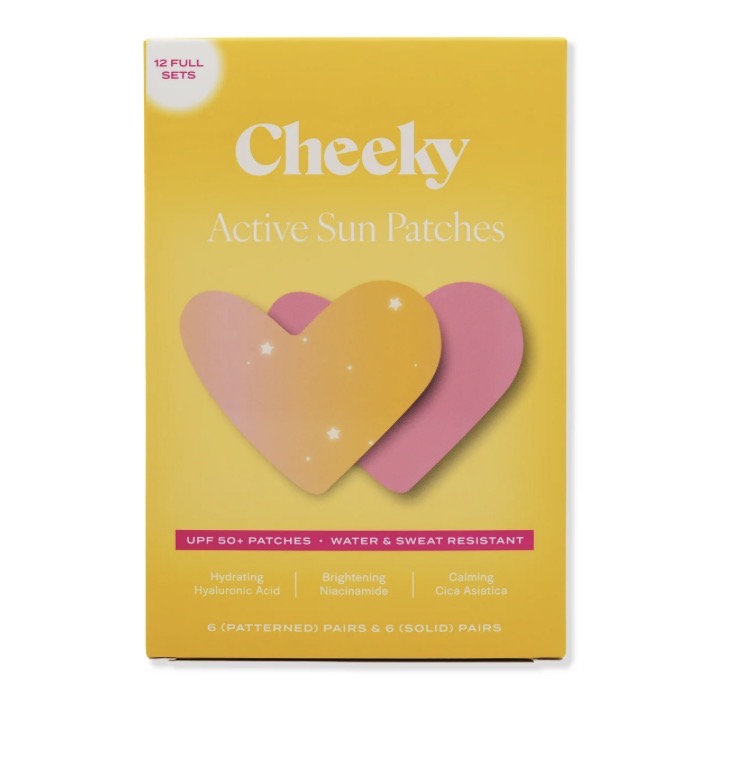 Cheeky UPF 50+ Sun Protective UV Sun Patch for Golf, Tennis, Hiking, Outdoor Activities - Bubblegum Sorbet 12 PAIRS