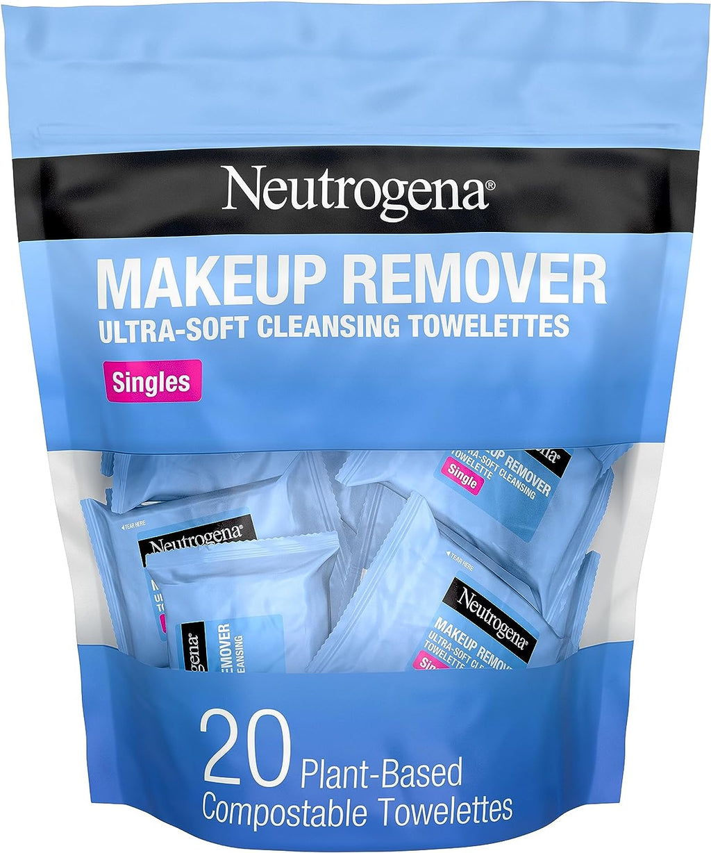 Neutrogena Makeup Remover Facial Cleansing Towelette Singles, 20