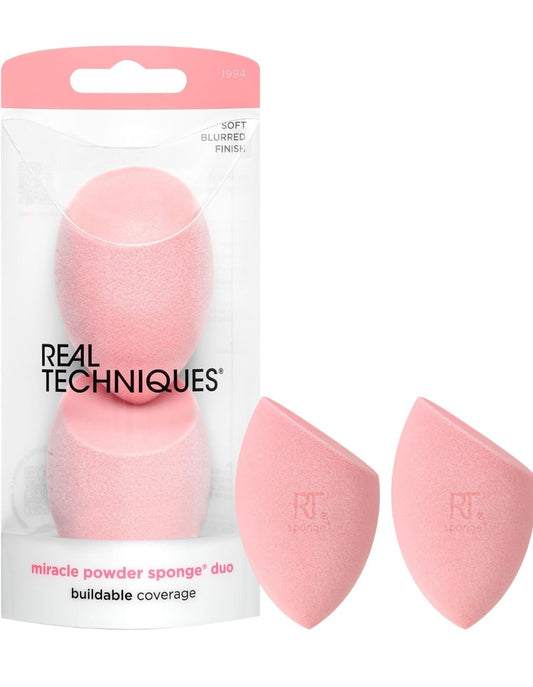 real techniques miracle powder sponge duo