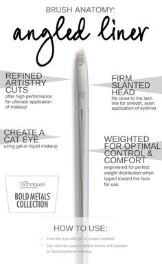 Real Techniques by Samantha Chapman Bold Metals Angled Liner Brush - Shopping District