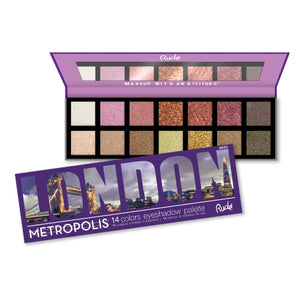 RUDE Metropolis 14 Color Eyeshadow Palette - London - Shopping District