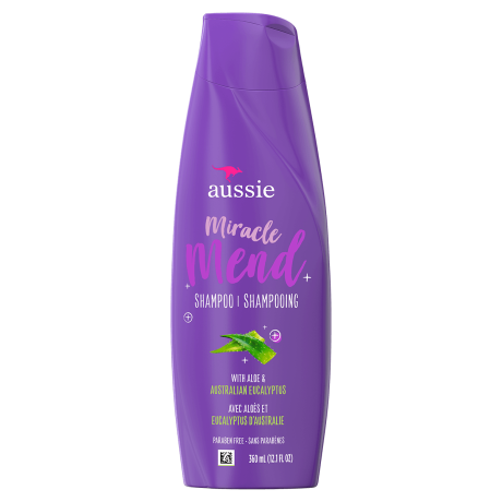 Aussie Paraben-free Miracle Mend Shampoo W/Aloe & Eucalyptus (12.1oz)