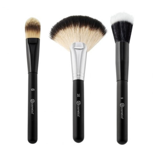 BH Cosmetics Blending Face Trio - 3 Piece Brush Set - Shopping District